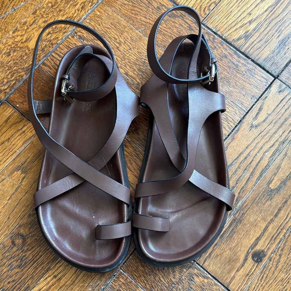 A.Emery Brown Leather Sandals size 37